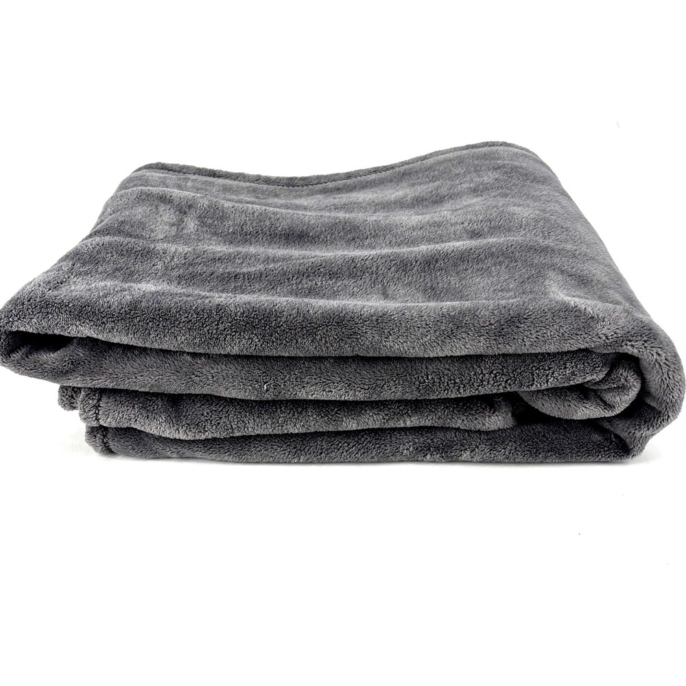 Kate Spade New York Fleece Throw Blanket 50 X 70 Gray Plush